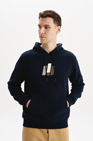 Arma Erkek Kapüşonlu Sweatshirt – Kanguru Cepli, 3 İplik Şardonlu, Regular Fit, %70 Pamuk %30 Polyester K30254628502 