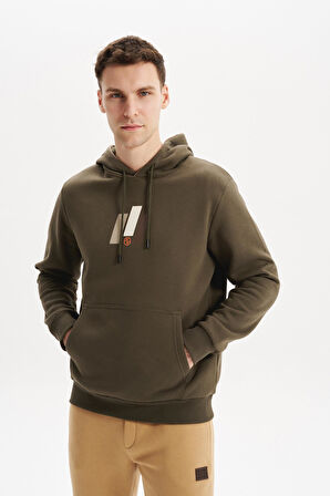 Arma Erkek Kapüşonlu Sweatshirt – Kanguru Cepli, 3 İplik Şardonlu, Regular Fit, %70 Pamuk %30 Polyester K30254628502 