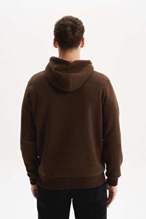 Arma Erkek Kapüşonlu Sweatshirt – Kanguru Cepli, 3 İplik Şardonlu, Regular Fit, %70 Pamuk %30 Polyester K30254628502 