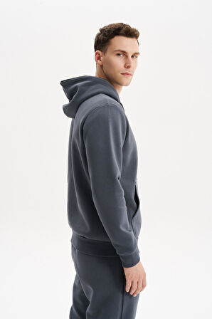 Arma Erkek Kapüşonlu Sweatshirt – Kanguru Cepli, 3 İplik Şardonlu, Regular Fit, %70 Pamuk %30 Polyester K30254628502 