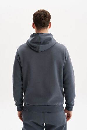 Arma Erkek Kapüşonlu Sweatshirt – Kanguru Cepli, 3 İplik Şardonlu, Regular Fit, %70 Pamuk %30 Polyester K30254628502 