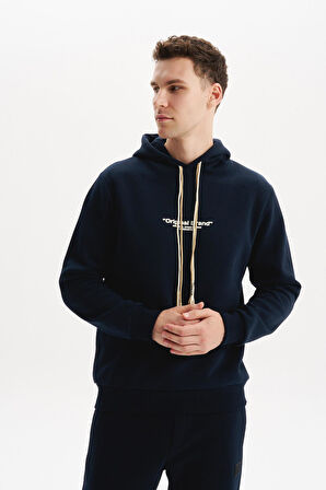 Arma Erkek Kapüşonlu Sweatshirt – Örme 3 İplik Şardonlu, Yazı Baskılı,Cepsiz,Sade ve Şık, Regular Fit K30254628802 