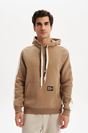 Arma Erkek Kapüşonlu Sweatshirt – Regular Fit, 3 İplik Şardonlu, Kanguru Cepli, Basic Örme K30254629002 