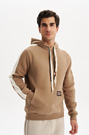 Arma Erkek Kapüşonlu Sweatshirt – Regular Fit, 3 İplik Şardonlu, Kanguru Cepli, Basic Örme K30254629002 