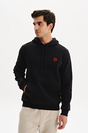 Arma Erkek Regular Fit 3 İplik Şardonlu Kanguru Cepli Kapüşonlu Sweatshirt – Pamuk Polyester Karışımı – K30254629202 