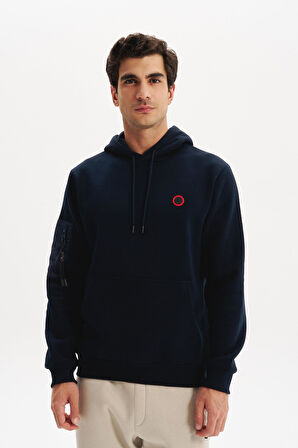 Arma Erkek Regular Fit 3 İplik Şardonlu Kanguru Cepli Kapüşonlu Sweatshirt – Pamuk Polyester Karışımı – K30254629202 