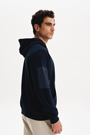 Arma Erkek Regular Fit 3 İplik Şardonlu Kanguru Cepli Kapüşonlu Sweatshirt – Pamuk Polyester Karışımı – K30254629202 