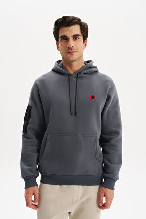 Arma Erkek Regular Fit 3 İplik Şardonlu Kanguru Cepli Kapüşonlu Sweatshirt – Pamuk Polyester Karışımı – K30254629202 