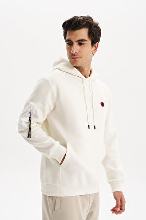 Arma Erkek Regular Fit 3 İplik Şardonlu Kanguru Cepli Kapüşonlu Sweatshirt – Pamuk Polyester Karışımı – K30254629202 