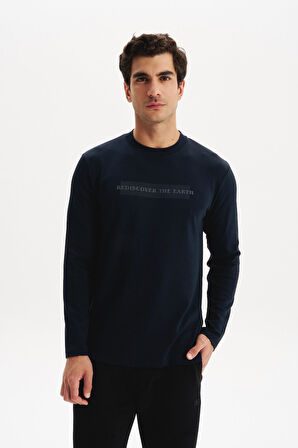 Arma Erkek Slim Fit Çift Taraflı İnce İnterlok Modal Karışımlı Bisiklet Yaka Sweatshirt K30124989302 