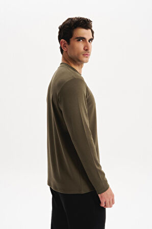 Arma Erkek Slim Fit Çift Taraflı İnce İnterlok Modal Karışımlı Bisiklet Yaka Sweatshirt K30124989302 