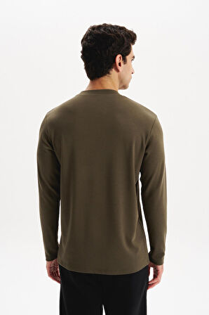 Arma Erkek Slim Fit Çift Taraflı İnce İnterlok Modal Karışımlı Bisiklet Yaka Sweatshirt K30124989302 