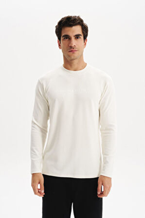 Arma Erkek Slim Fit Çift Taraflı İnce İnterlok Modal Karışımlı Bisiklet Yaka Sweatshirt K30124989302 