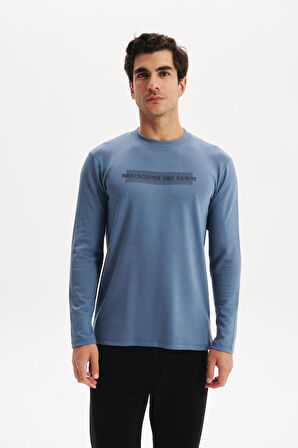 Arma Erkek Slim Fit Çift Taraflı İnce İnterlok Modal Karışımlı Bisiklet Yaka Sweatshirt K30124989302 