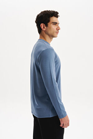 Arma Erkek Slim Fit Çift Taraflı İnce İnterlok Modal Karışımlı Bisiklet Yaka Sweatshirt K30124989302 