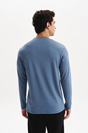 Arma Erkek Slim Fit Çift Taraflı İnce İnterlok Modal Karışımlı Bisiklet Yaka Sweatshirt K30124989302 