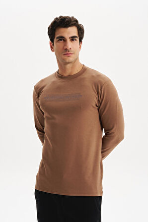 Arma Erkek Slim Fit Çift Taraflı İnce İnterlok Modal Karışımlı Bisiklet Yaka Sweatshirt K30124989302 