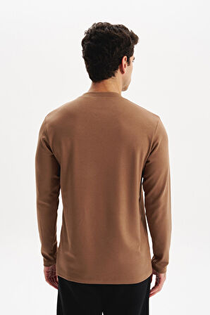 Arma Erkek Slim Fit Çift Taraflı İnce İnterlok Modal Karışımlı Bisiklet Yaka Sweatshirt K30124989302 