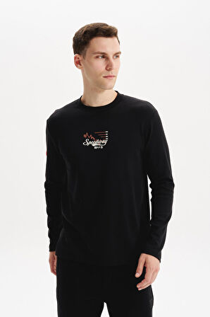 Arma Erkek Slim Fit Çift Taraflı İnce İnterlok Pamuk Modal Elastan Karışımlı Bisiklet Yaka Sweatshirt K30124989502 