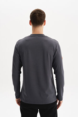 Arma Erkek Slim Fit Çift Taraflı İnce İnterlok Pamuk Modal Elastan Karışımlı Bisiklet Yaka Sweatshirt K30124989502 