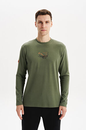 Arma Erkek Slim Fit Çift Taraflı İnce İnterlok Pamuk Modal Elastan Karışımlı Bisiklet Yaka Sweatshirt K30124989502 