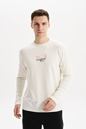 Arma Erkek Slim Fit Çift Taraflı İnce İnterlok Pamuk Modal Elastan Karışımlı Bisiklet Yaka Sweatshirt K30124989502 