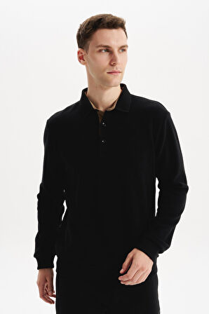 Arma Erkek Regular Fit Selanik Kumaş Düğmeli Polo Yaka Sweatshirt – Pamuk Polyester Karışımlı K30564699202 