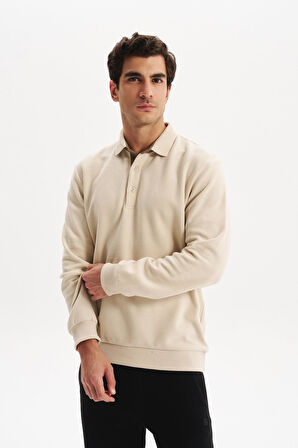 Arma Erkek Regular Fit Selanik Kumaş Düğmeli Polo Yaka Sweatshirt – Pamuk Polyester Karışımlı K30564699202 