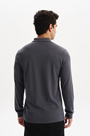 Arma Erkek Basic Slim Fit Fermuarlı Polo Yaka Sweatshirt – İnce Modal Pamuk Elastan Karışımlı Örme İnterlok Kumaş K30554989002 