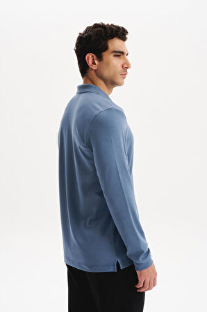 Arma Erkek Basic Slim Fit Fermuarlı Polo Yaka Sweatshirt – İnce Modal Pamuk Elastan Karışımlı Örme İnterlok Kumaş K30554989002 