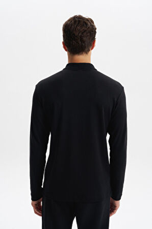 Arma Erkek Slim Fit Fermuarlı Polo Yaka Sweatshirt – İnce Modal Pamuk Elastan Karışımlı Örme İnterlok Kumaş K30554989102 