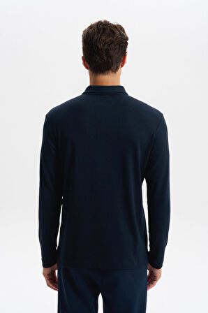 Arma Erkek Slim Fit Fermuarlı Polo Yaka Sweatshirt – İnce Modal Pamuk Elastan Karışımlı Örme İnterlok Kumaş K30554989102 