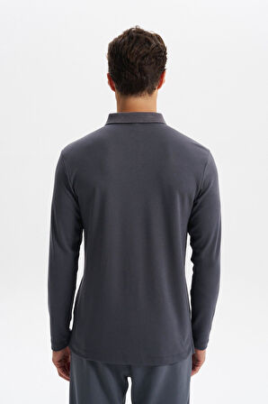 Arma Erkek Slim Fit Fermuarlı Polo Yaka Sweatshirt – İnce Modal Pamuk Elastan Karışımlı Örme İnterlok Kumaş K30554989102 