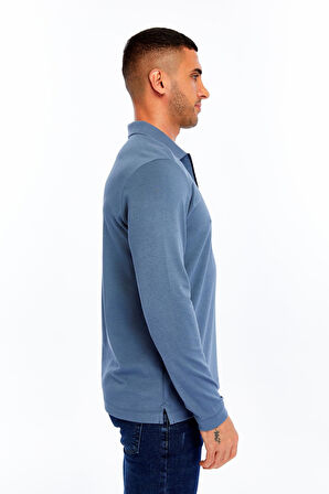 Arma Erkek Slim Fit Fermuarlı Polo Yaka Sweatshirt – İnce Modal Pamuk Elastan Karışımlı Örme İnterlok Kumaş K30554989102 