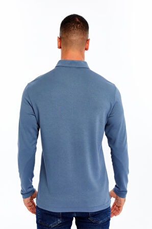 Arma Erkek Slim Fit Fermuarlı Polo Yaka Sweatshirt – İnce Modal Pamuk Elastan Karışımlı Örme İnterlok Kumaş K30554989102 