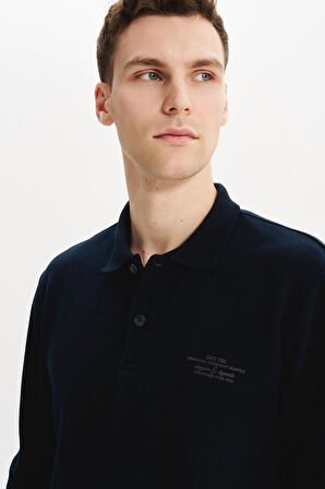 Arma Erkek Regular Fit Selanik Kumaş Polo Yaka Sweatshirt – Düğmeli, Pamuk Polyester Karışımlı %65 Pamuk %35 Polyester K30564699102 