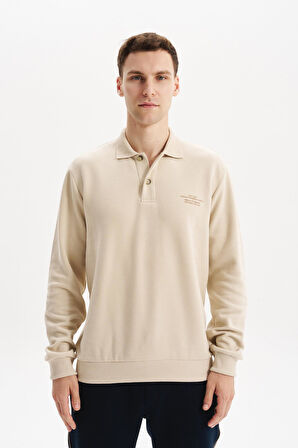 Arma Erkek Regular Fit Selanik Kumaş Polo Yaka Sweatshirt – Düğmeli, Pamuk Polyester Karışımlı %65 Pamuk %35 Polyester K30564699102 