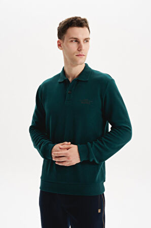 Arma Erkek Regular Fit Selanik Kumaş Polo Yaka Sweatshirt – Düğmeli, Pamuk Polyester Karışımlı %65 Pamuk %35 Polyester K30564699102 