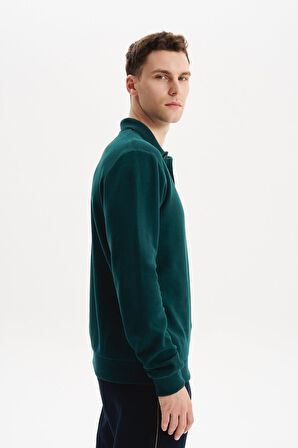 Arma Erkek Regular Fit Selanik Kumaş Polo Yaka Sweatshirt – Düğmeli, Pamuk Polyester Karışımlı %65 Pamuk %35 Polyester K30564699102 