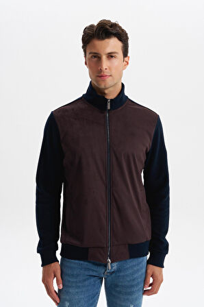 Arma Erkek Regular Fit Selanik Kumaş Dik Yaka Fleto Cepli Basic Sweatshirt Kazak K30324698502 