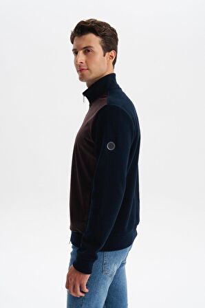 Arma Erkek Regular Fit Selanik Kumaş Dik Yaka Fleto Cepli Basic Sweatshirt Kazak K30324698502 