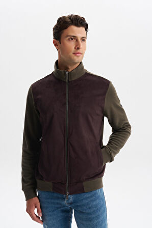 Arma Erkek Regular Fit Selanik Kumaş Dik Yaka Fleto Cepli Basic Sweatshirt Kazak K30324698502 