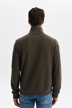 Arma Erkek Regular Fit Selanik Kumaş Dik Yaka Fleto Cepli Basic Sweatshirt Kazak K30324698502 