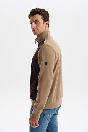 Arma Erkek Regular Fit Selanik Kumaş Dik Yaka Fleto Cepli Basic Sweatshirt Kazak K30324698502 