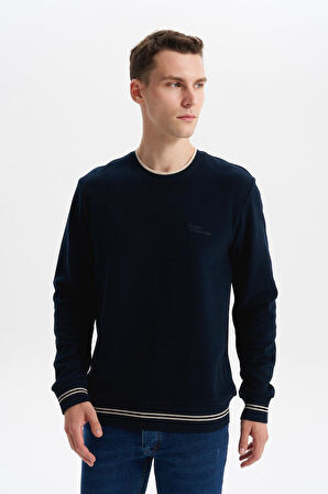 Arma Erkek Regular Fit Örme Selanik Sweatshirt – %65 Pamuk %35 Polyester, Karbon Fırçalı, Basic Bisiklet Yaka K30124698702 
