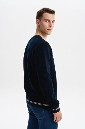 Arma Erkek Regular Fit Örme Selanik Sweatshirt – %65 Pamuk %35 Polyester, Karbon Fırçalı, Basic Bisiklet Yaka K30124698702 