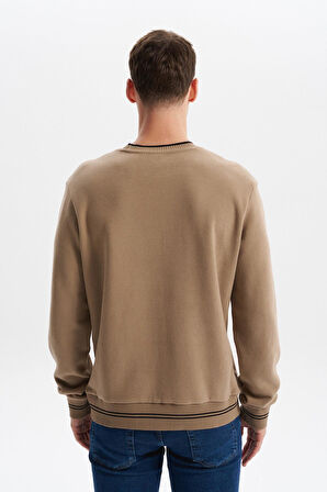 Arma Erkek Regular Fit Örme Selanik Sweatshirt – %65 Pamuk %35 Polyester, Karbon Fırçalı, Basic Bisiklet Yaka K30124698702 