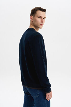 Arma Erkek Regular Fit Örme Selanik Sweatshirt – %65 Pamuk %35 Polyester, Karbon Fırçalı, Basic Bisiklet Yaka K30124699002 