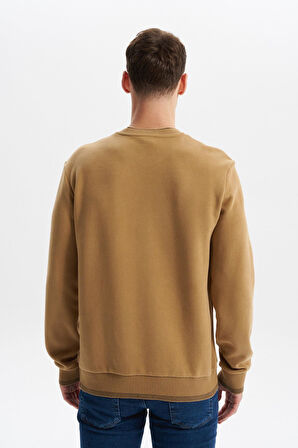 Arma Erkek Regular Fit Örme Selanik Sweatshirt – %65 Pamuk %35 Polyester, Karbon Fırçalı, Basic Bisiklet Yaka K30124699002 