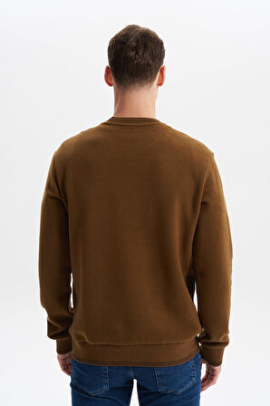 Arma Erkek Regular Fit Örme Selanik Sweatshirt – %65 Pamuk %35 Polyester, Karbon Fırçalı, Basic Bisiklet Yaka K30124699002 